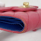 Chanel Trifold Wallet Stitch 2.55 Caviar Leather Pink Gold — view 5
