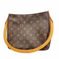 Louis Vuitton Shoulder Bag Monogram Looping MM Brown