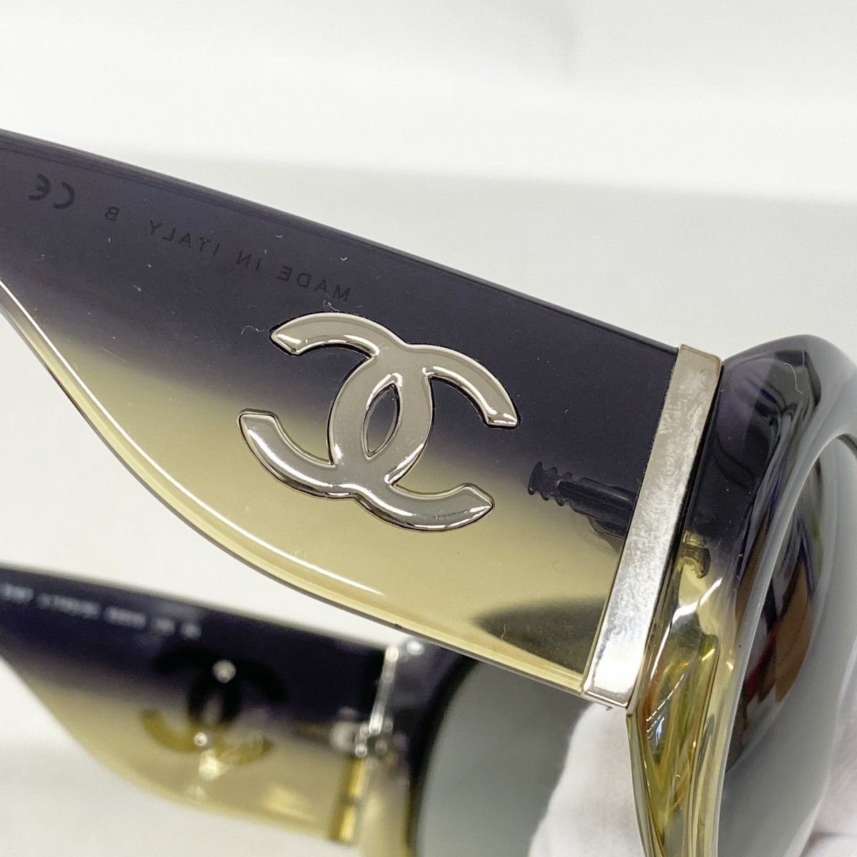 Chanel Sunglasses Acetate Black Silver Eyewear — view 3