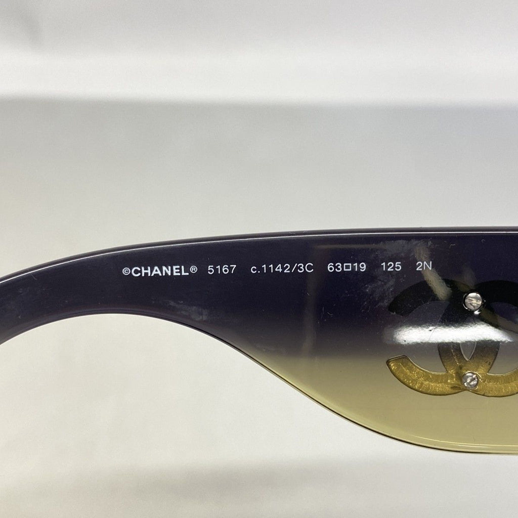 Chanel Sunglasses Acetate Black Silver Eyewear — view 4