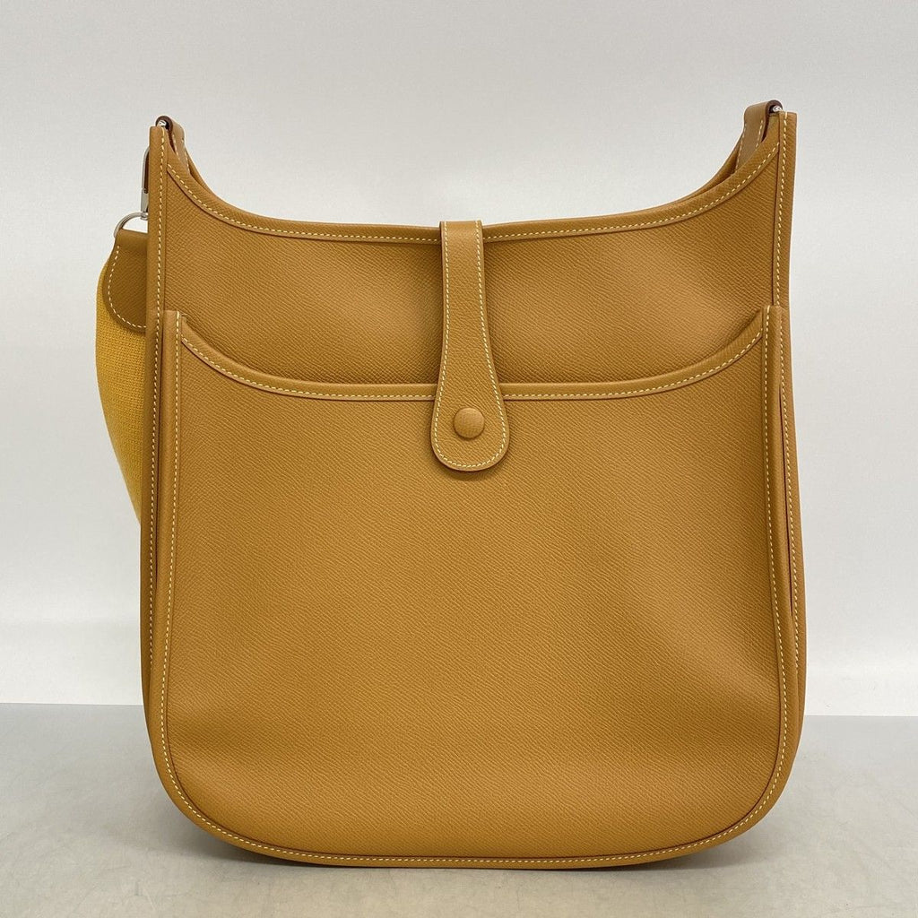 Hermes Shoulder Bag Evelyne Veau Epsom Natural Silver — view 8
