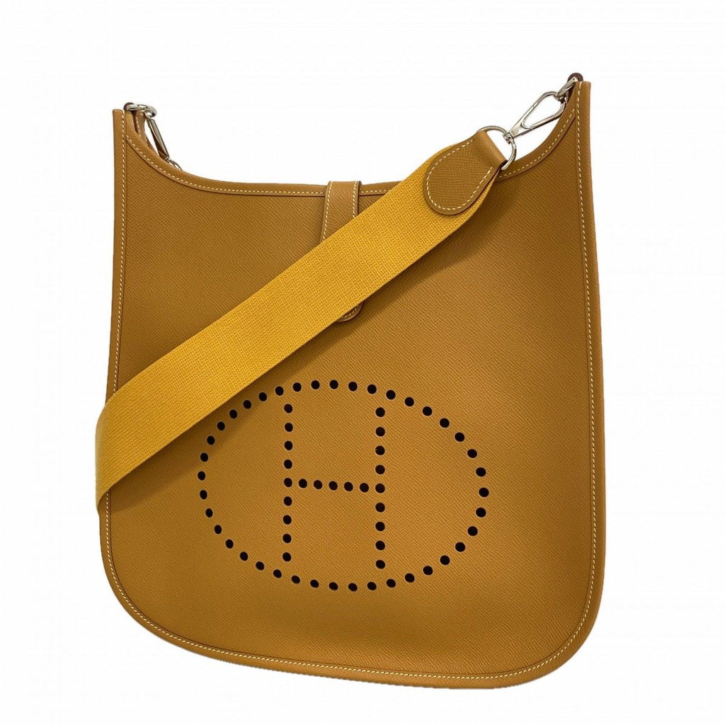 Hermes Shoulder Bag Evelyne Veau Epsom Natural Silver