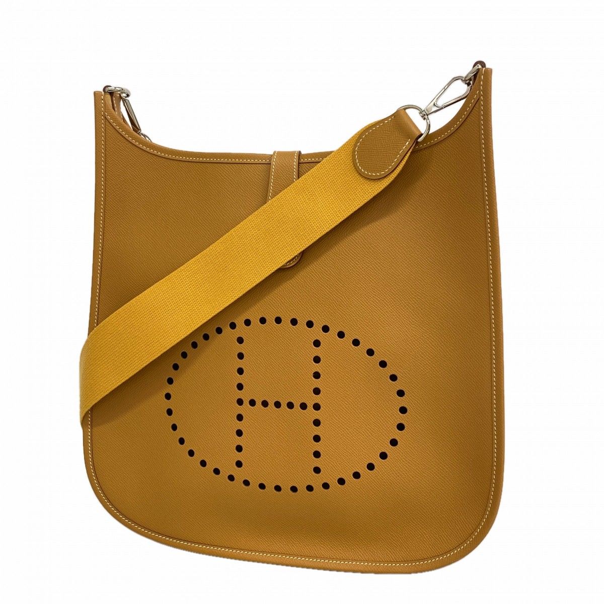 Hermes Shoulder Bag Evelyne Veau Epsom Natural Silver