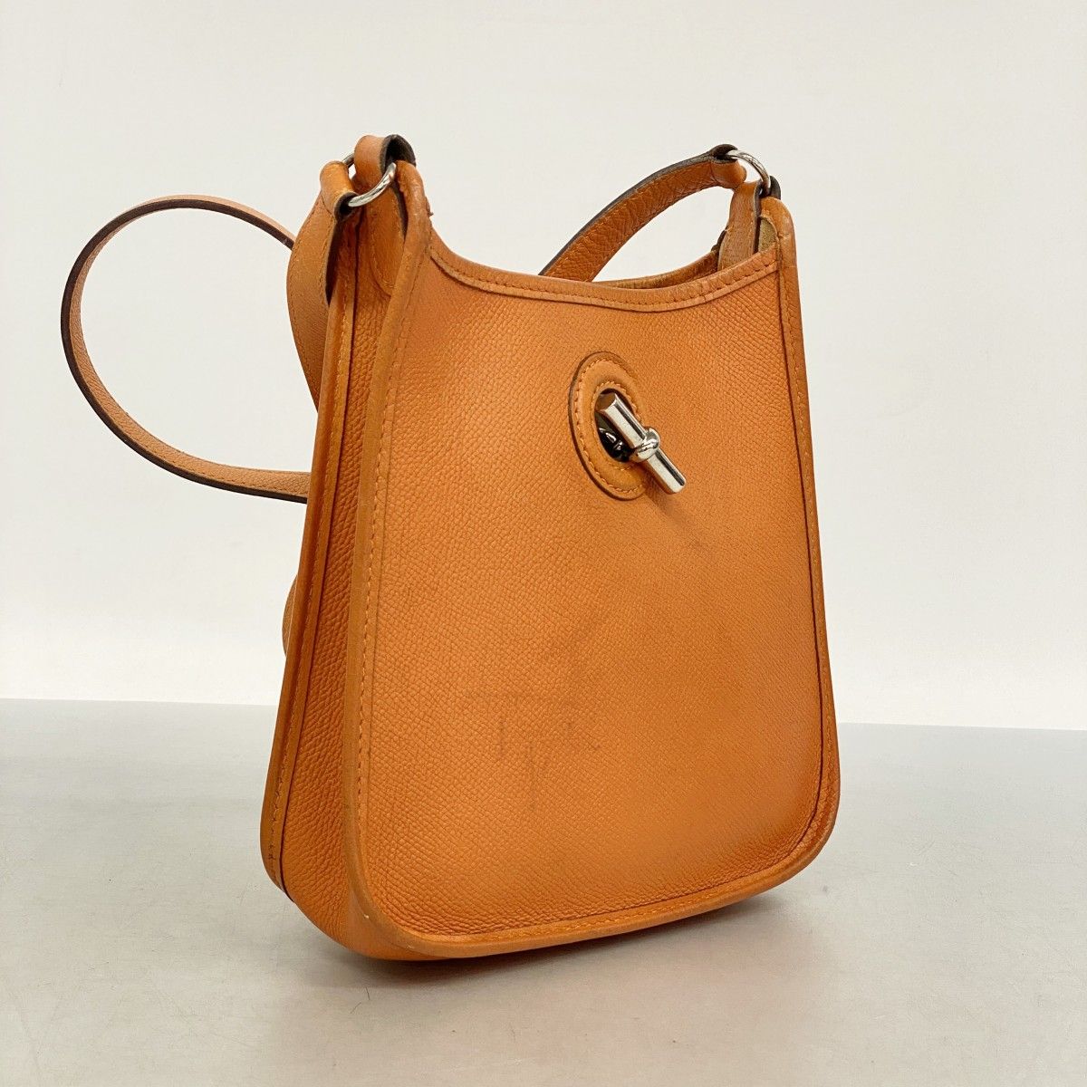 Hermes Shoulder Bag Vespa TPM Veau Epsom Orange Silver — view 2