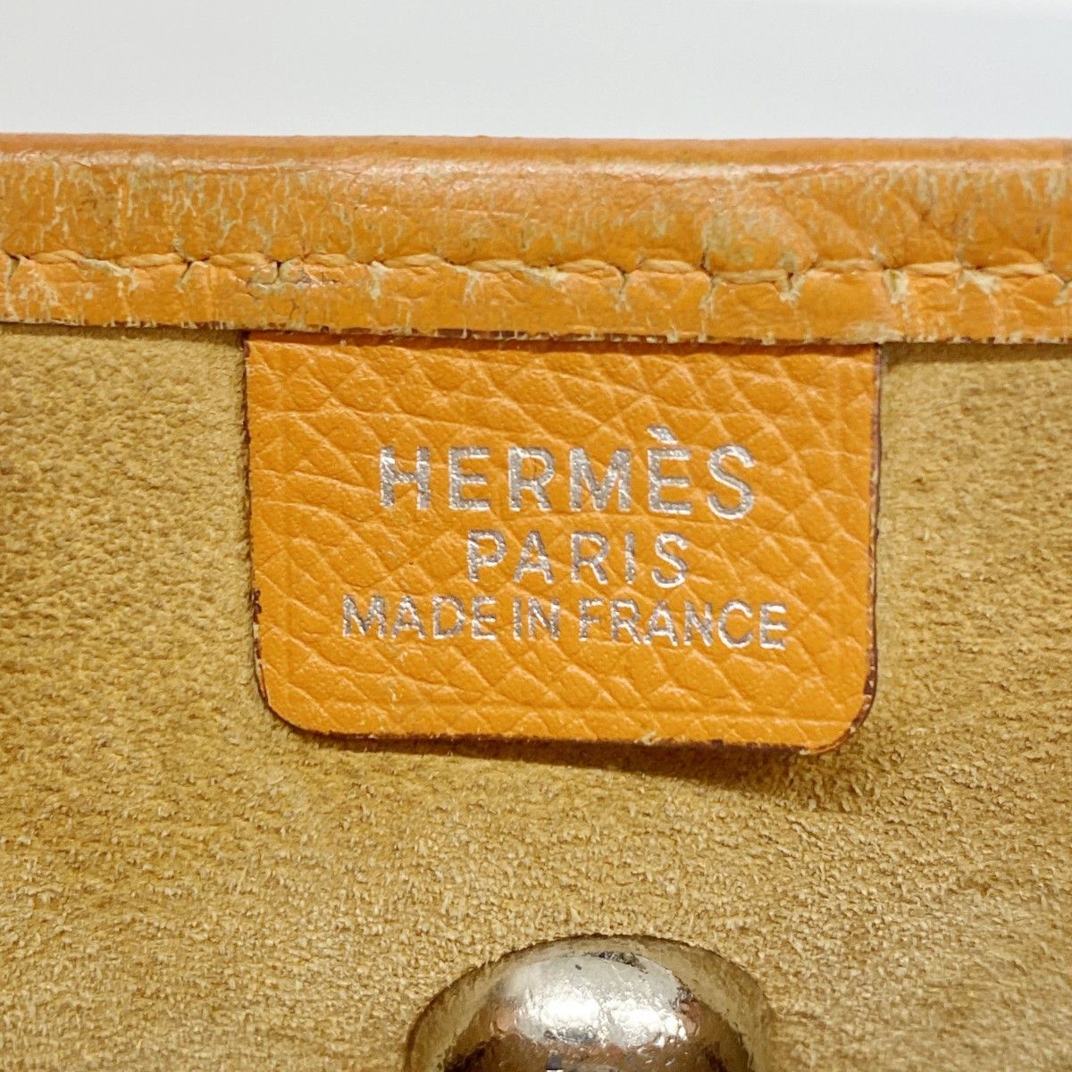 Hermes Shoulder Bag Vespa TPM Veau Epsom Orange Silver — view 5
