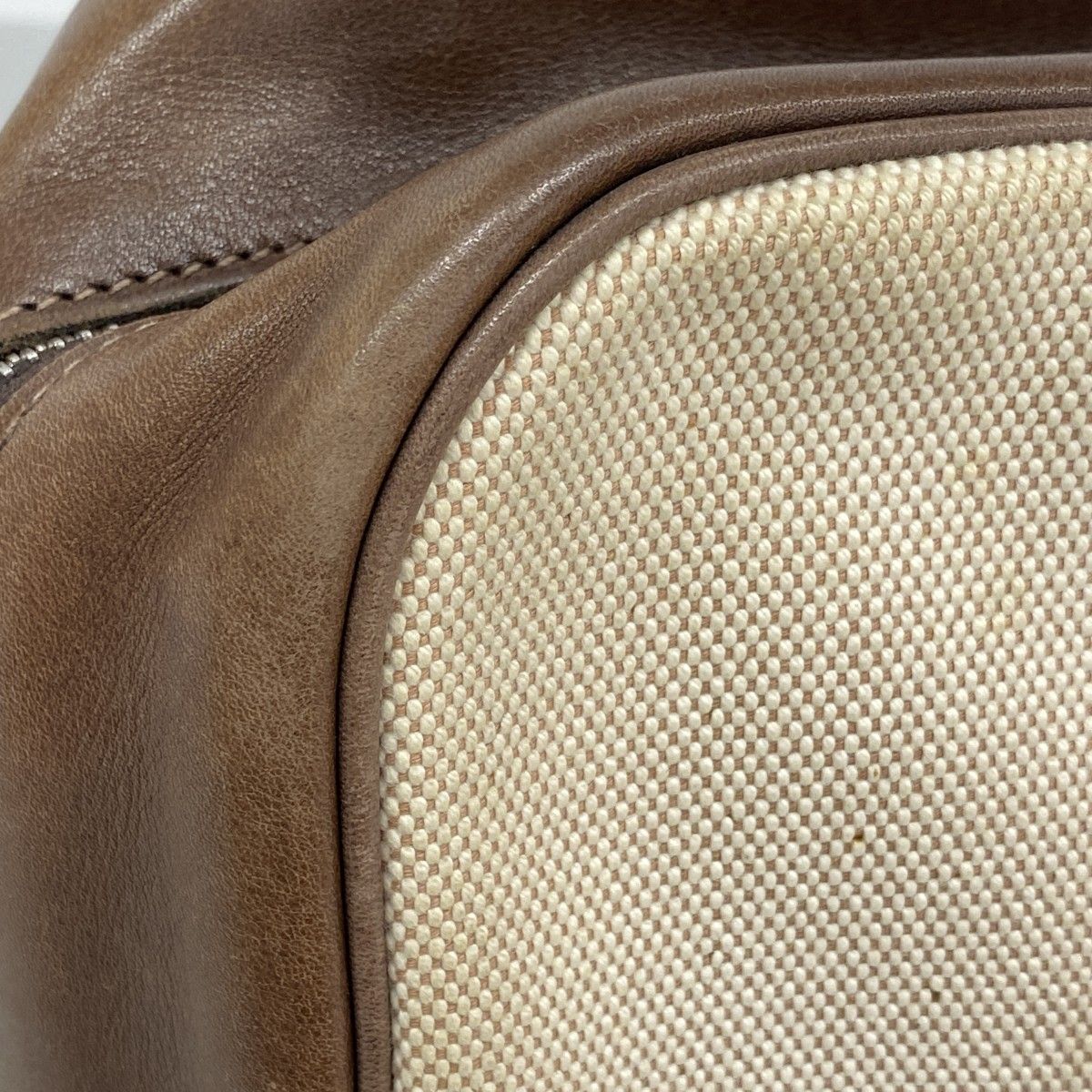 Hermes Tote Plume 32 Toile Ash Havana Silver — view 7