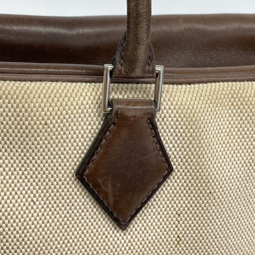 Hermes Tote Plume 32 Toile Ash Havana Silver — view 8
