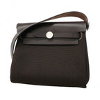 Hermes Shoulder Bag Herbag Zip Mini Toile Military Ebene Silver
