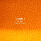 Hermes Handbag Picotin Lock PM Taurillon Clemence Orange Silver — view 5
