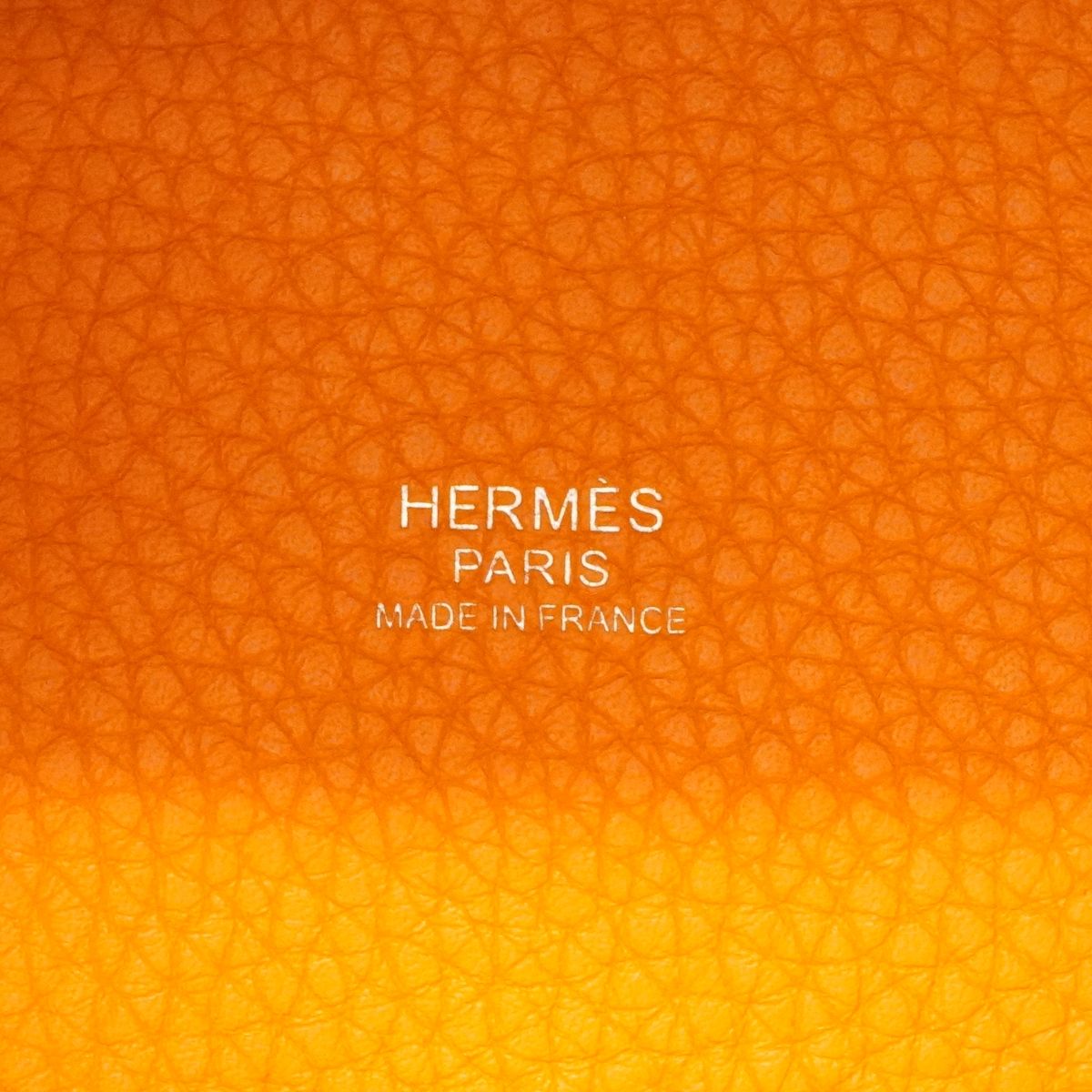 Hermes Handbag Picotin Lock PM Taurillon Clemence Orange Silver — view 5