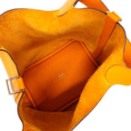 Hermes Handbag Picotin Lock PM Taurillon Clemence Orange Silver — view 4