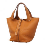 Hermes Handbag Picotin PM Taurillon Clemence Gold Silver