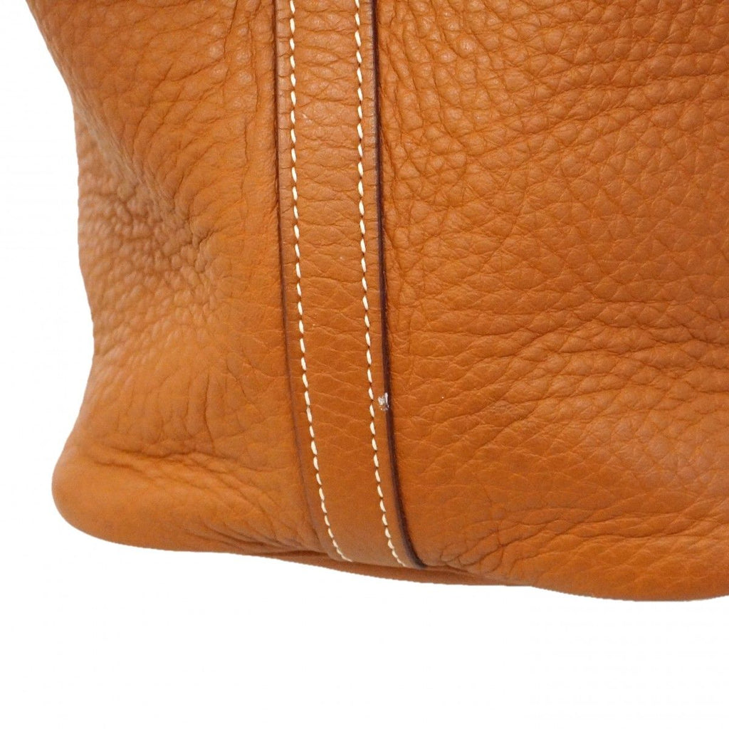 Hermes Handbag Picotin PM Taurillon Clemence Gold Silver — view 9