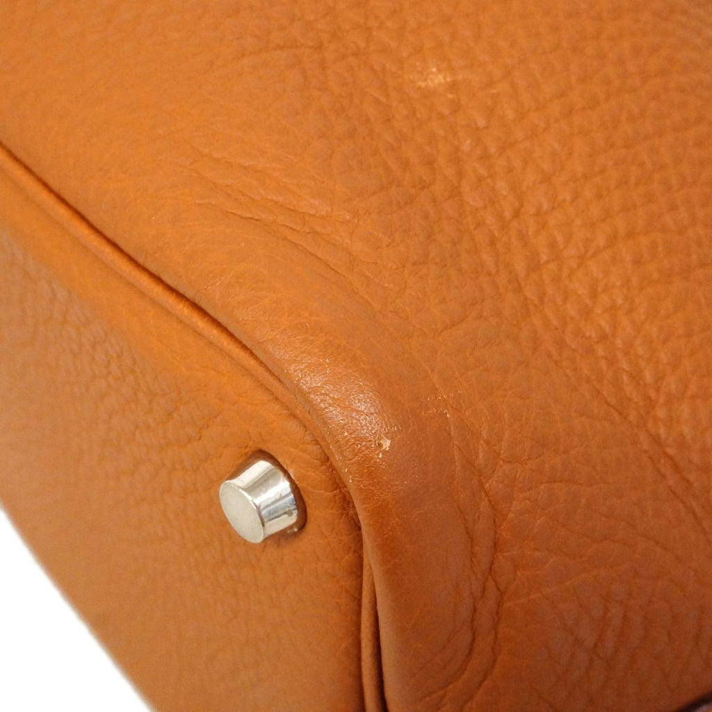 Hermes Handbag Picotin PM Taurillon Clemence Gold Silver — view 6