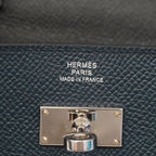 Hermes Shoulder Wallet Kelly Tougo Verso Veau Epsom Black Blue Nuit Silver — view 5