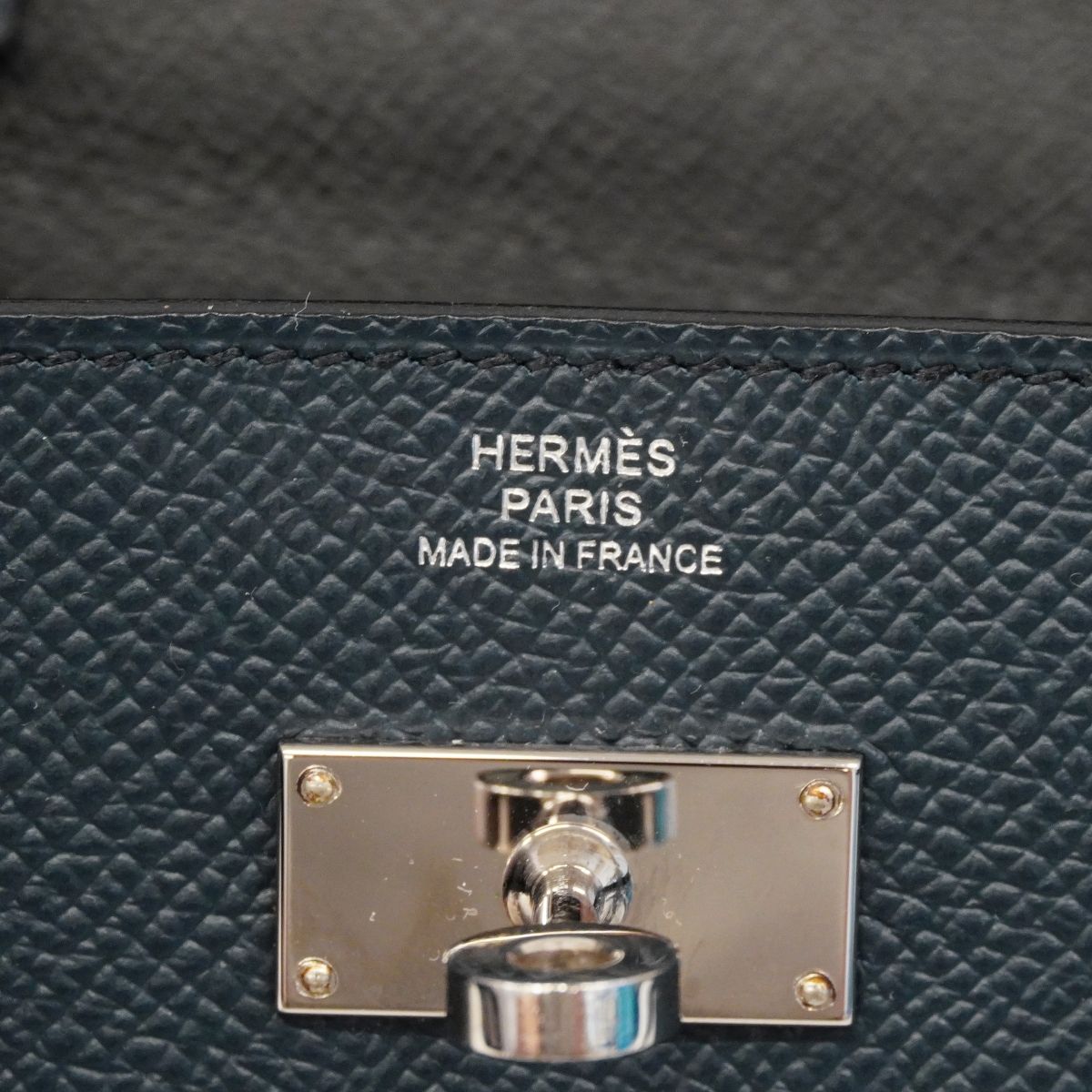 Hermes Shoulder Wallet Kelly Tougo Verso Veau Epsom Black Blue Nuit Silver — view 5