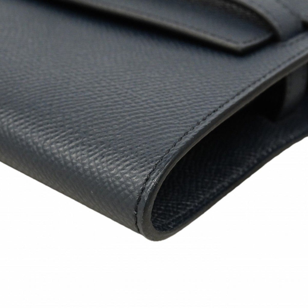 Hermes Shoulder Wallet Kelly Tougo Verso Veau Epsom Black Blue Nuit Silver — view 6