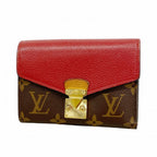 Louis Vuitton Trifold Wallet Monogram Portefeuille Pallas Compact Cerise