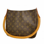 Louis Vuitton Shoulder Bag Monogram Looping MM Brown