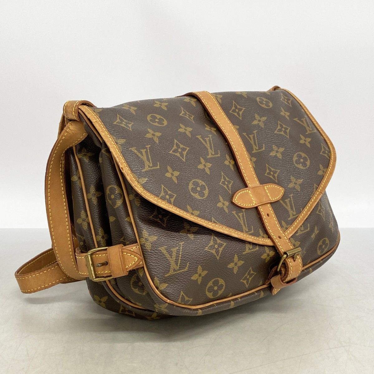Louis Vuitton Shoulder Bag Monogram Saumur 30 Brown — view 2