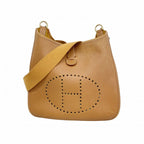 Hermes Shoulder Bag Evelyne Courchevel Gold Champagne