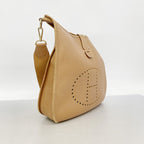 Hermes Shoulder Bag Evelyne Courchevel Gold Champagne — view 2
