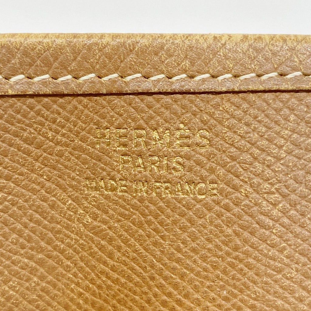 Hermes Shoulder Bag Evelyne Courchevel Gold Champagne — view 5
