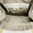 Fendi Shoulder Bag Leather Gray Gold — view 4