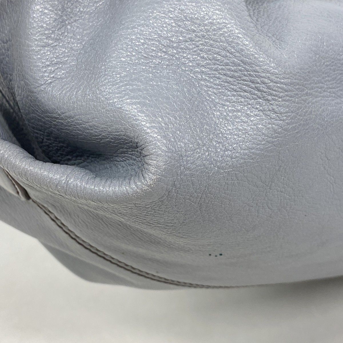 Fendi Shoulder Bag Leather Gray Gold — view 6