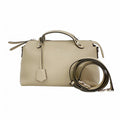 Fendi Handbag by the Way Leather Gray Ju Silver 2-Way