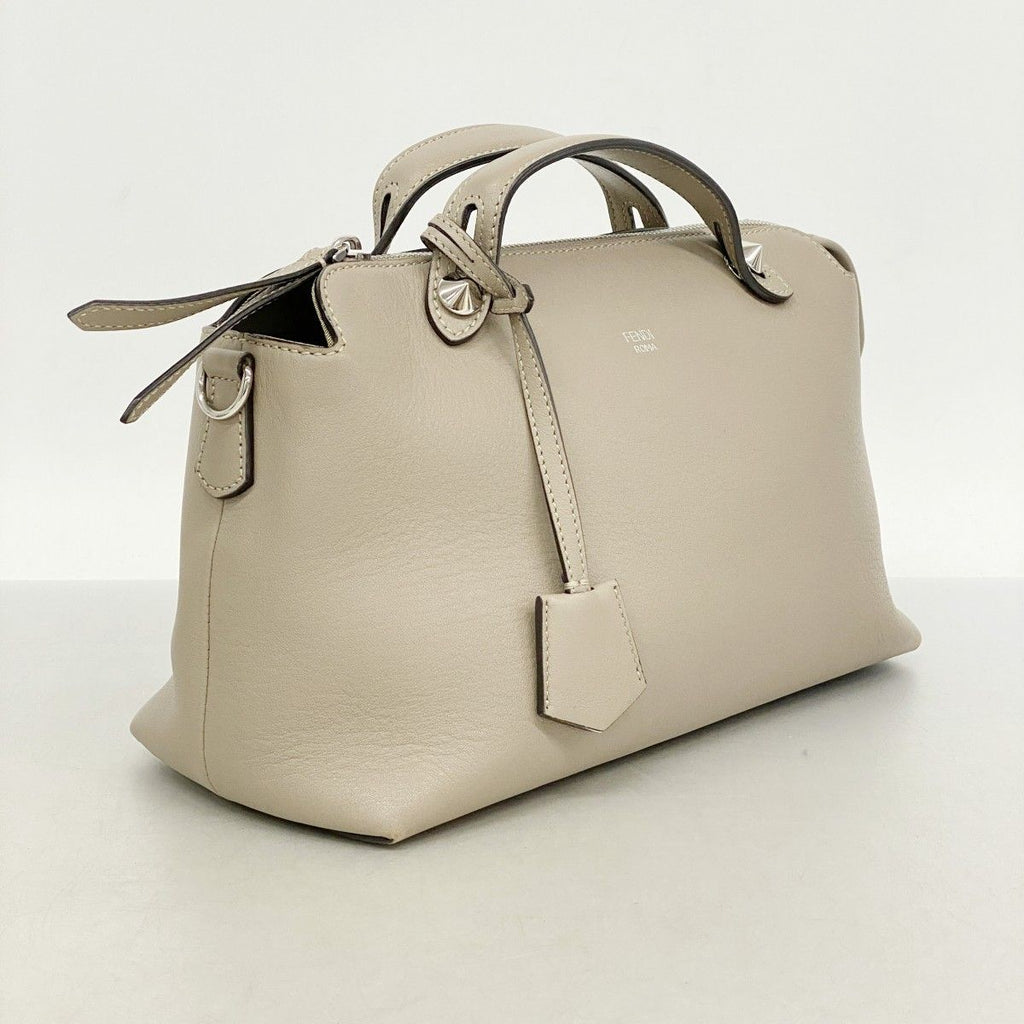 Fendi Handbag by the Way Leather Gray Ju Silver 2-Way — view 2