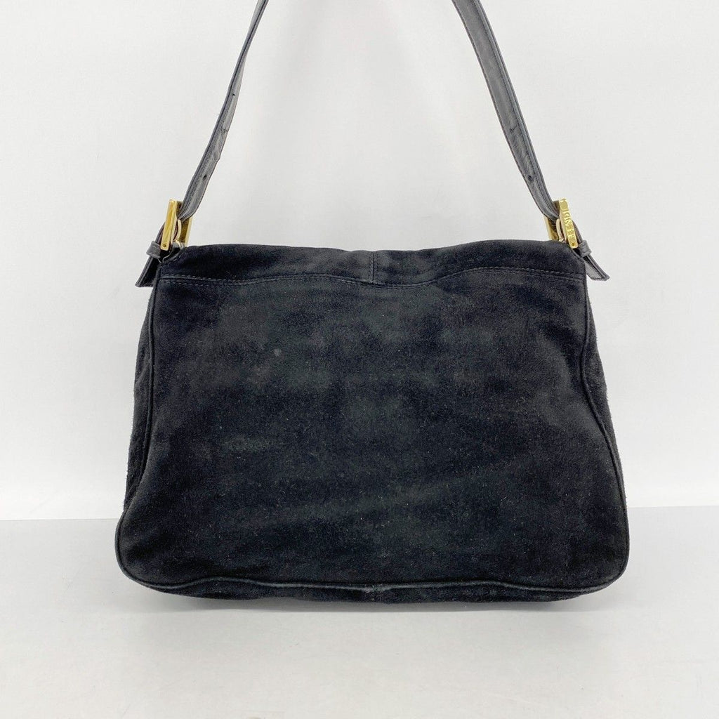 Fendi Handbag Mamma Bucket Suede Black Gold — view 9