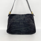 Fendi Handbag Mamma Bucket Suede Black Gold — view 9