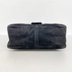 Fendi Handbag Mamma Bucket Suede Black Gold — view 3