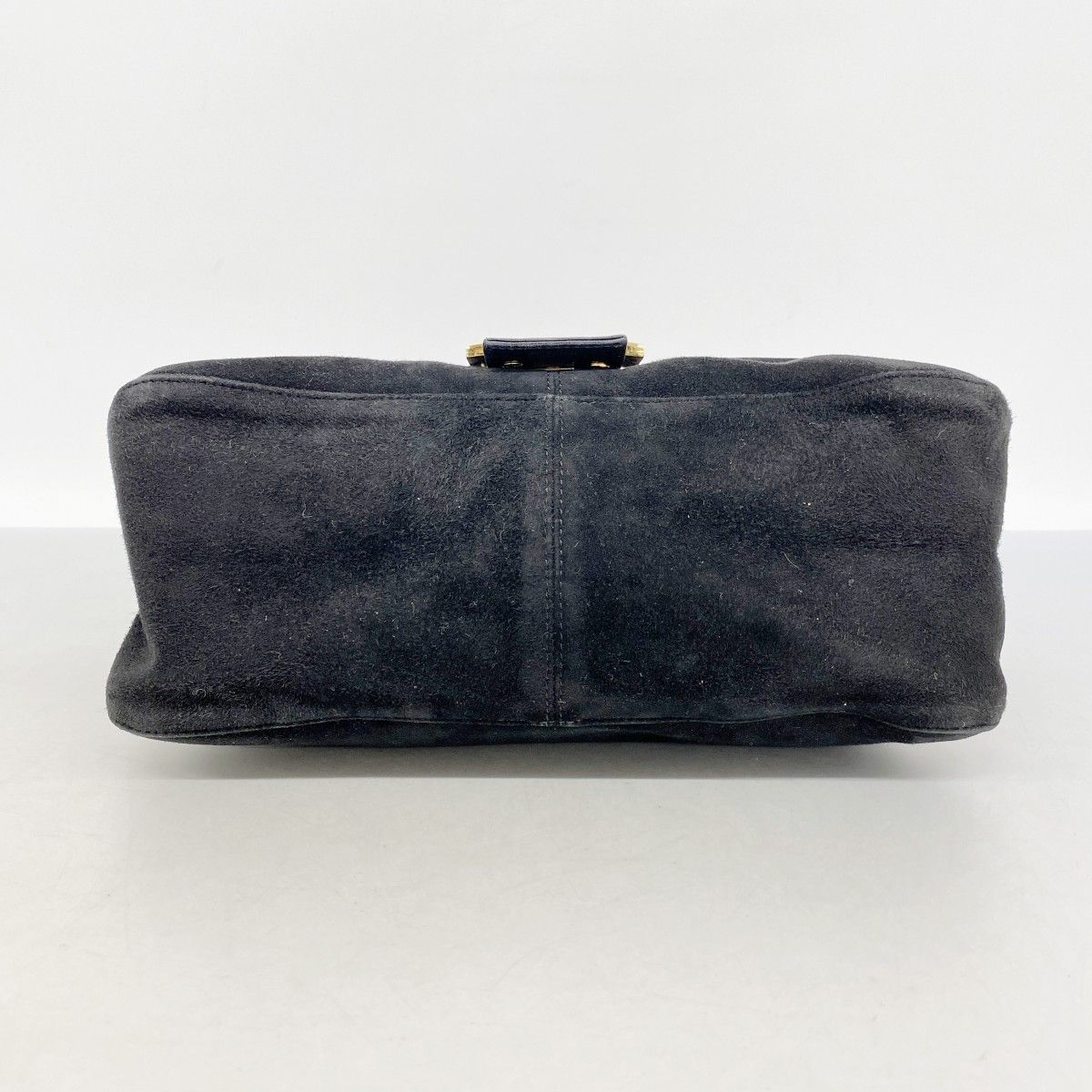 Fendi Handbag Mamma Bucket Suede Black Gold — view 3