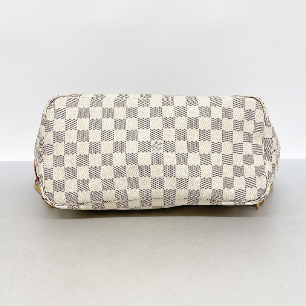 Louis Vuitton Tote Damier Azur Neverfull MM White Rose Velours — view 3