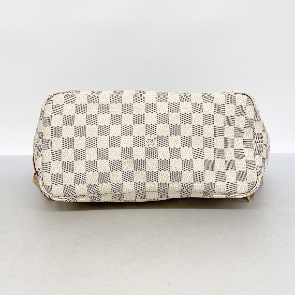 Louis Vuitton Tote Damier Azur Neverfull MM White Rose Velours — view 3