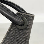 Gucci Shoulder Bag Denim Black Silver — view 9