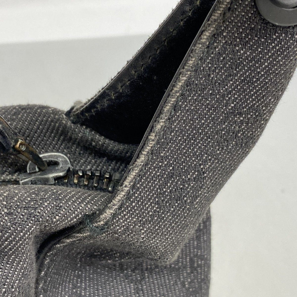 Gucci Shoulder Bag Denim Black Silver — view 8