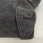 Gucci Shoulder Bag Denim Black Silver — view 6