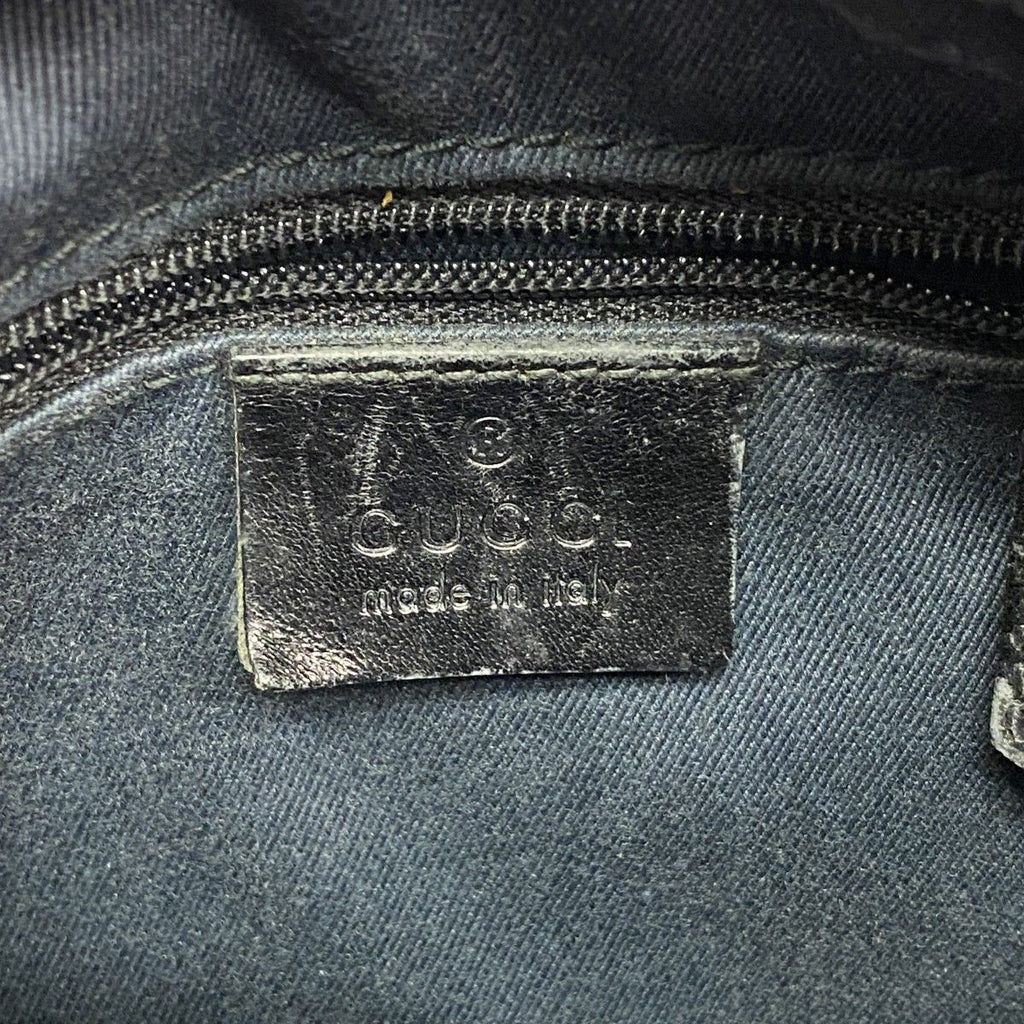 Gucci Shoulder Bag Denim Black Silver — view 5
