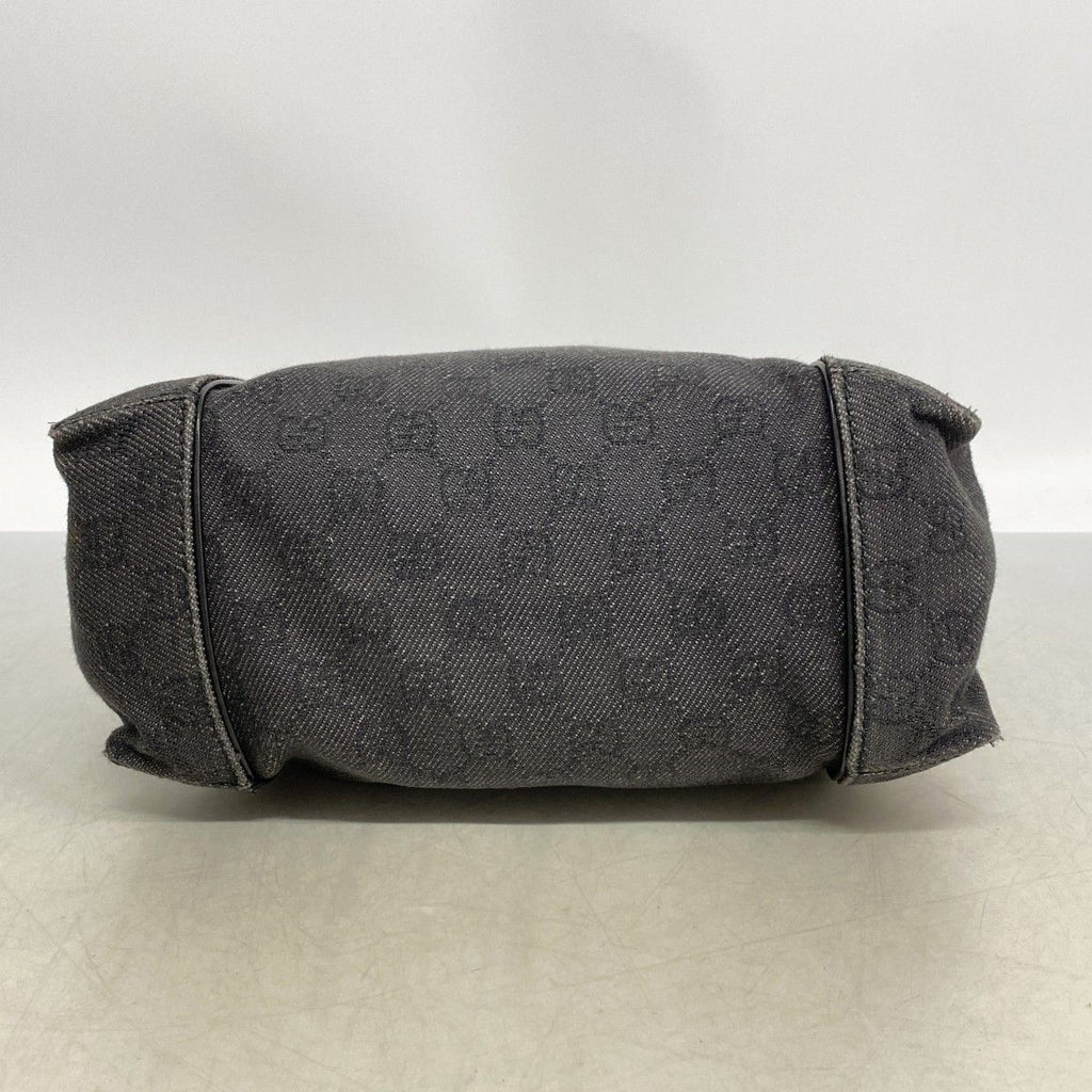Gucci Shoulder Bag Denim Black Silver — view 3