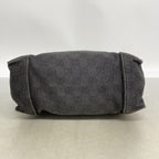 Gucci Shoulder Bag Denim Black Silver — view 3