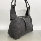 Gucci Shoulder Bag Denim Black Silver — view 2