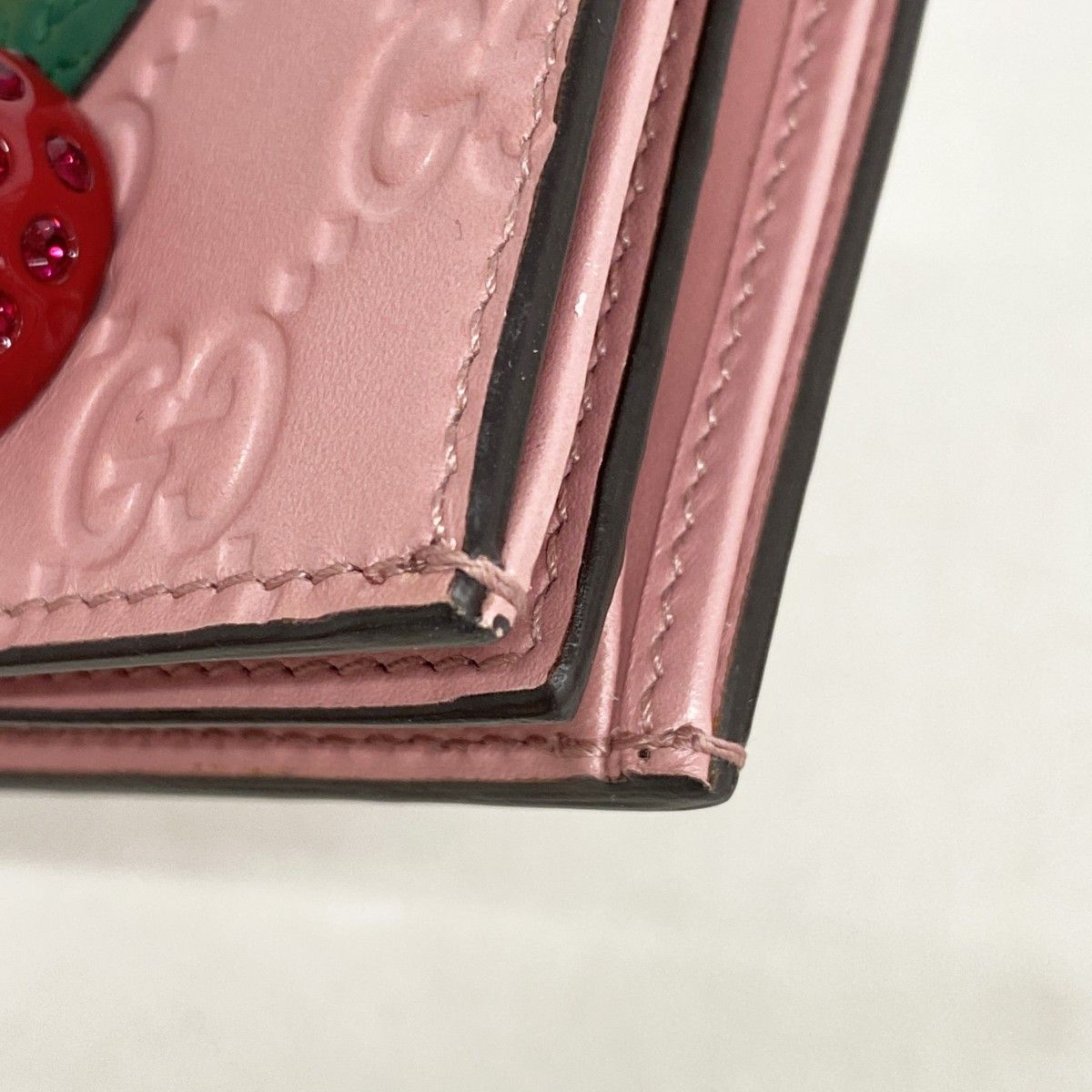 Gucci Wallet Guccissima Cherry Leather Pink Gold — view 5