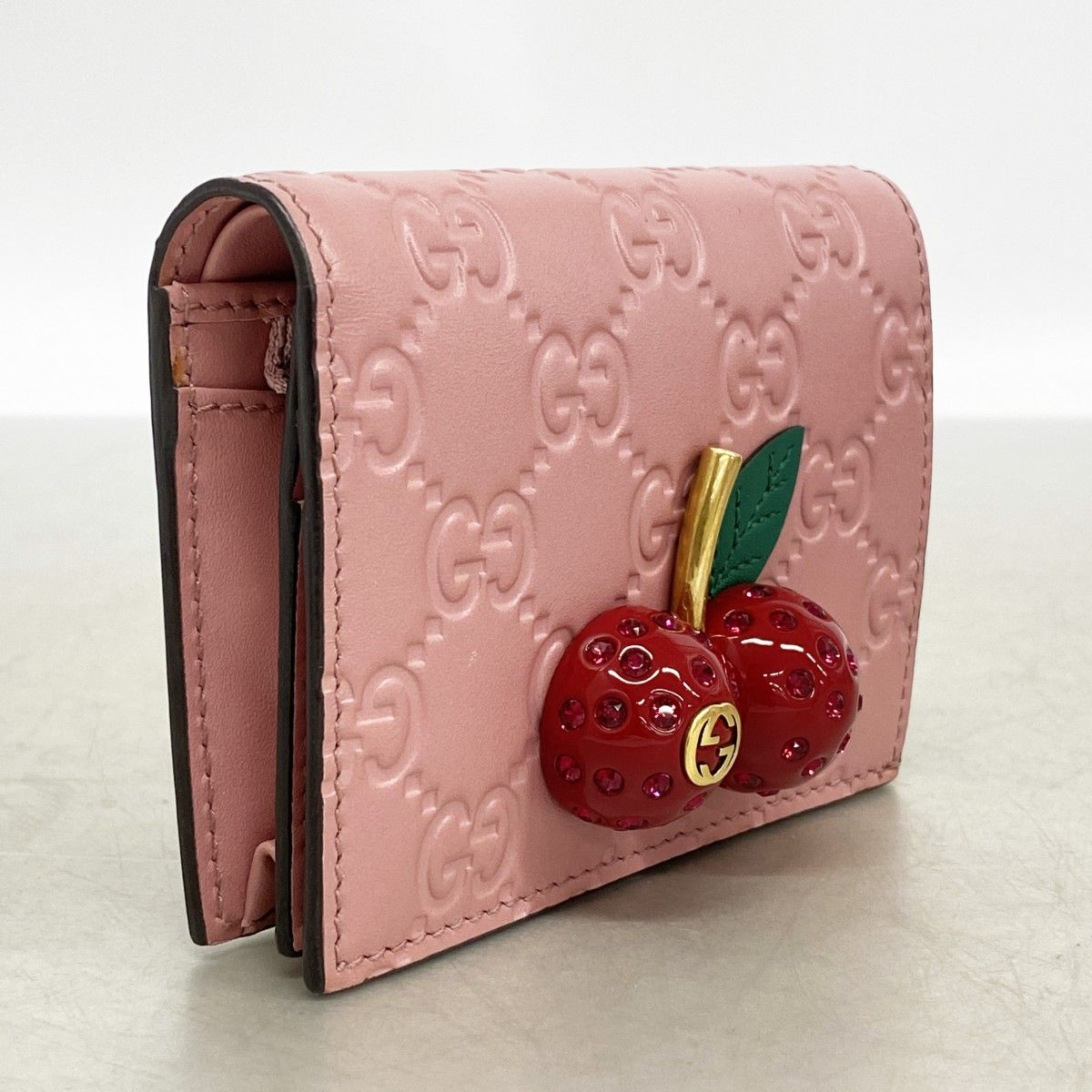 Gucci Wallet Guccissima Cherry Leather Pink Gold — view 2