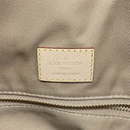 Louis Vuitton Shoulder Bag Monogram Gray Souffle PM Beige — view 5