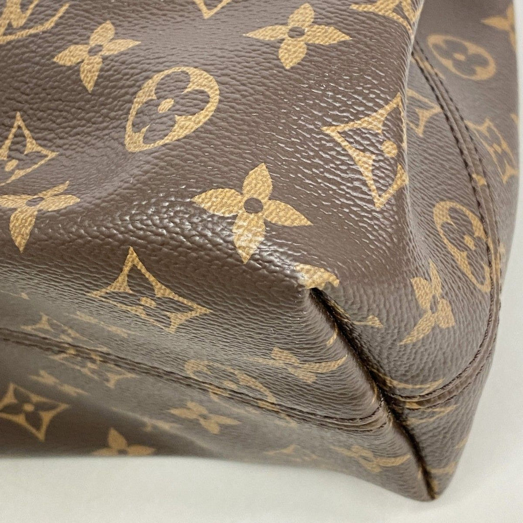 Louis Vuitton Shoulder Bag Monogram Gray Souffle PM Beige — view 6
