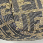 Fendi Handbag Zucca Mamma Bucket Nylon Canvas Brown Silver — view 7