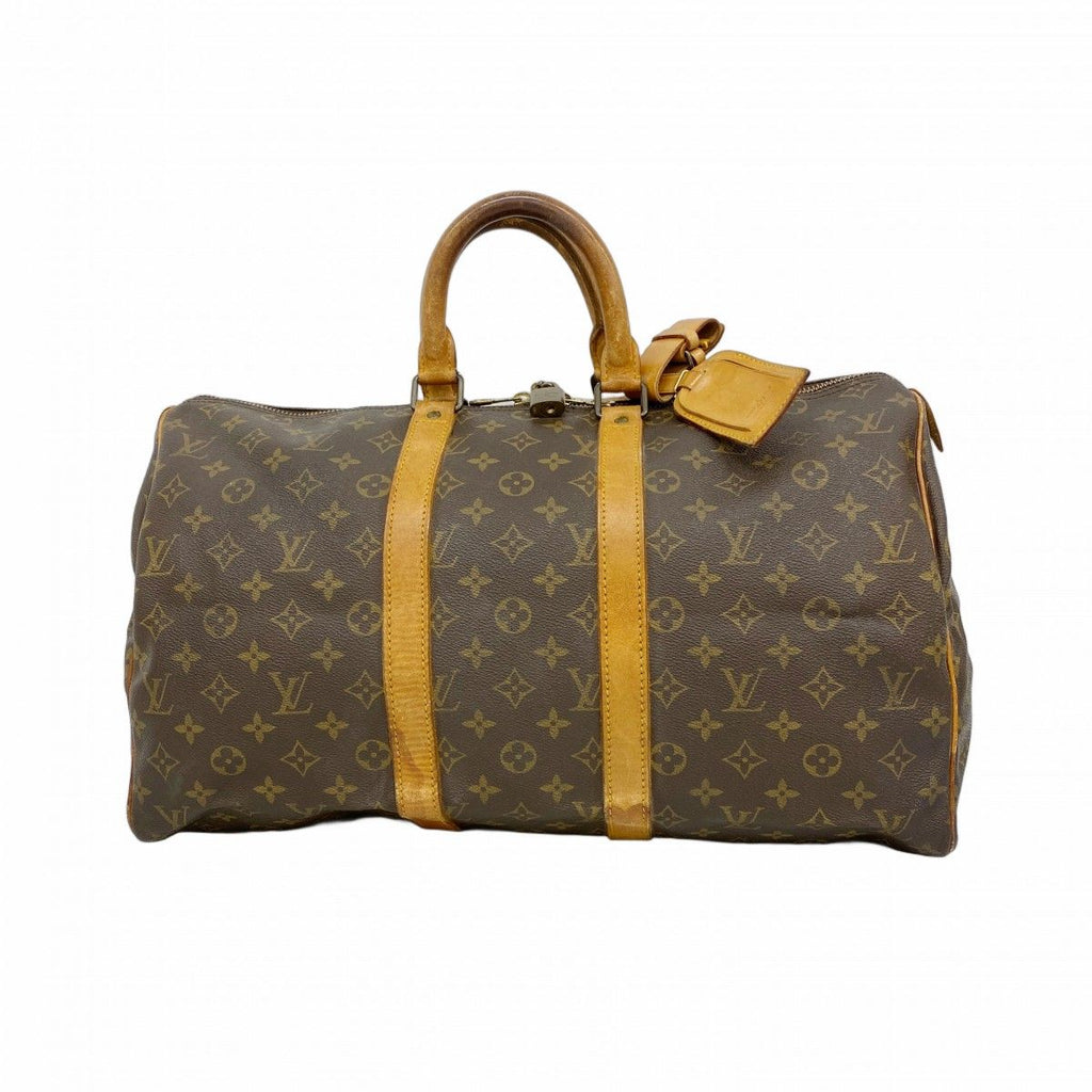 Louis Vuitton Boston Bag Monogram Keepall 45 Brown